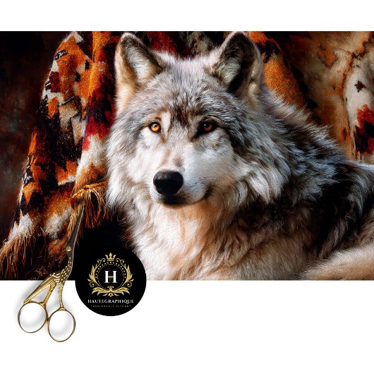 Zuidwest Ember Wolf Portret Tissuepapier