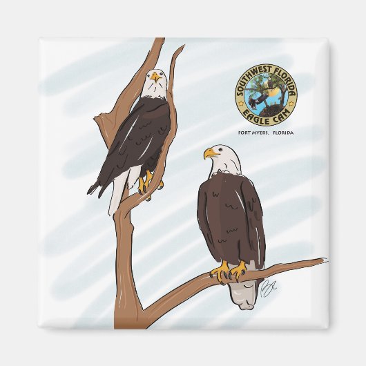 Zuidwest Florida Eagle Cam Magnet Magneet (Voorkant)