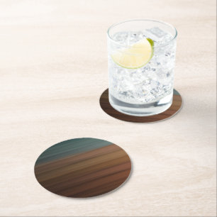 Zuidwest-gekleurde woestijn ronde kartonnen onderzetter