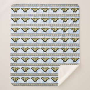 Zuidwest Gele Zwallowtail Vlinder Medium Sherpa Deken