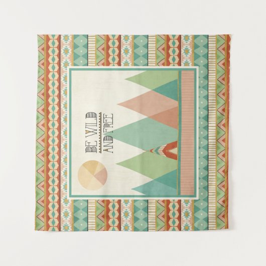 Zuidwest Geo II| Wild en vrij Wandkleed (Voorkant)