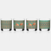 Zuidwest geometrische patroon en leuke Javelinas Whisky Glas (Voorkant)