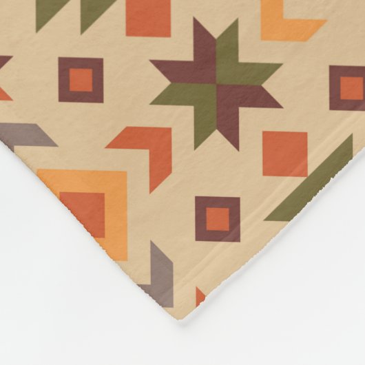 Zuidwest groen en Sinaasappel Fleece Deken (Hoek)