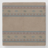 Zuidwest, Indiaans Indiaans ontwerp Stenen Onderzetter (Voorkant)