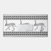 Zuidwest Jackrabbit Zwart en Wit Geometrisch Bureaumat (Keyboard & Muis)