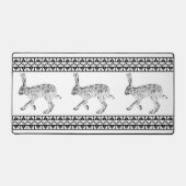 Zuidwest Jackrabbit Zwart en Wit Geometrisch Bureaumat (Voorkant)