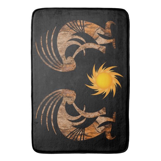 Zuidwest-Kokopellis Canvas Badmat (Voorkant Verticaal)