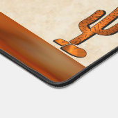 Zuidwest koper kokopelli en cactus bureaumat (Hoek)