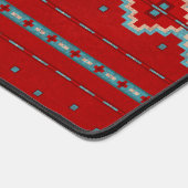 Zuidwest Mesas Rood en Turquoise geometrische prin Bureaumat (Hoek)