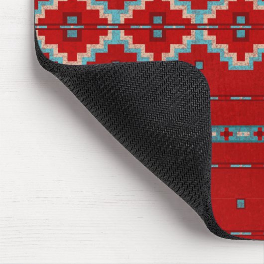 Zuidwest Mesas Rood en Turquoise Muismat (Hoek)