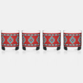 Zuidwest Mesas Rood en Turquoise Whisky Glas (Rechts)