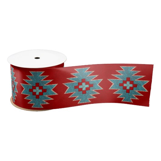 Zuidwest Mesas Rood & Turquoise 3" Lint (Spoel)