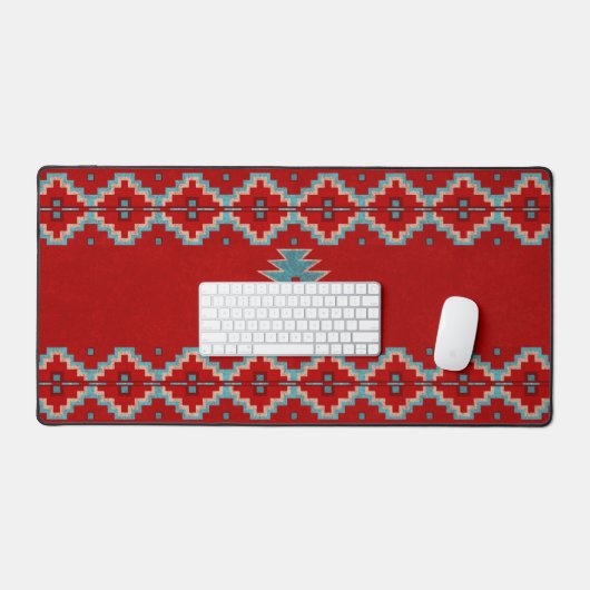 Zuidwest Mesas Rood & Turquoise Bureaumat (Keyboard & Muis)