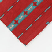 Zuidwest Mesas Rood & Turquoise Medium Fleece Deken (Hoek)