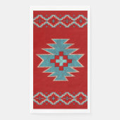 Zuidwest Mesas Rood & Turquoise Servet (Voorkant)