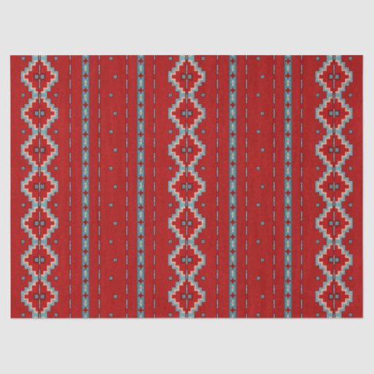 Zuidwest Mesas Rood & Turquoise Tissuepapier (Voorkant)