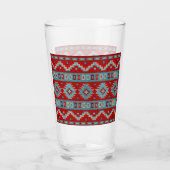 Zuidwest Mesas Turquoise & Rood Drink Glas (Achterkant)