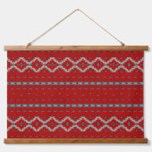Zuidwest Mesas Turquoise & Rood Geometrisch Patroo Hangend Wandkleed (Voorkant 2)