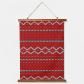 Zuidwest Mesas Turquoise & Rood Geometrisch Patroo Hangend Wandkleed (Voorkant 2)