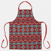 Zuidwest Mesas Turquoise & Rood Geometrisch Patroo Schort (Voorkant)