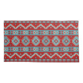 Zuidwest Mesas Turquoise & Rood Kussensloop (Achterkant-Links)