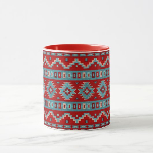 Zuidwest Mesas Turquoise & Rood Mok (Midden)