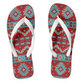 Zuidwest Mesas Turquoise & Rood Teenslippers (Voetbed)