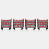 Zuidwest Mesas Turquoise & Rood Whisky Glas (Rechts)