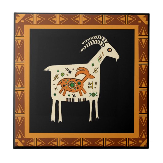 Zuidwest Mountain MaMa-tegel Tegeltje (Voorkant)