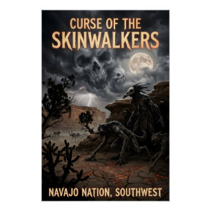 Zuidwest Navajo-natie Donkere Folklore Horror Kuns Perfect Poster