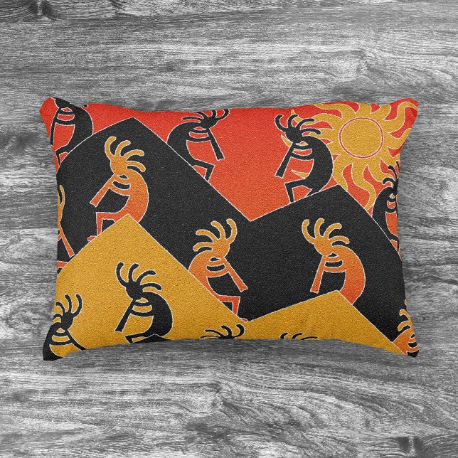 Zuidwest ontwerp Tribal Sunset Cactus Kokopelli Decoratief Kussen (Creator heeft geüpload)