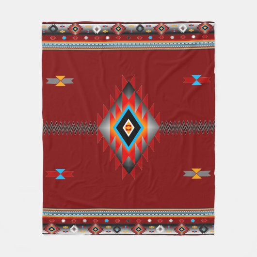 Zuidwest Patroon #1 - kleur veranderlijk Fleece Deken (Voorkant)