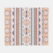 Zuidwest Peach Tribal Pattern Fleece Deken (Voorkant (Horizontaal))