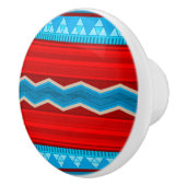 Zuidwest River Canyon Geometrisch rood en turquois Keramische Knop (Rechts)