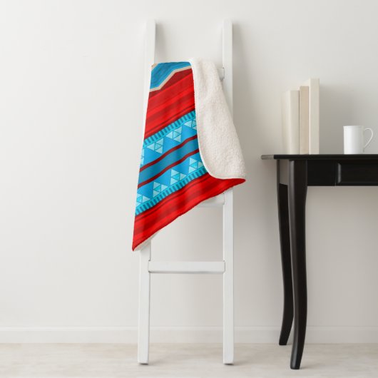 Zuidwest River Canyon rood en turquoise Sherpa Deken (In situ)