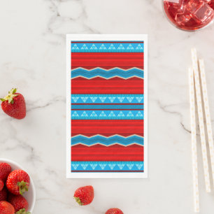 Zuidwest Rivier Canyon Geometrisch Rood Turquoise Servet