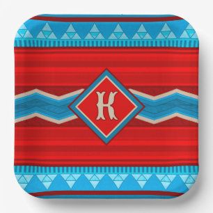Zuidwest Rivier Canyon Rood Turquoise Monogram Papieren Bordje
