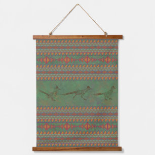 Zuidwest-roadrunners Sage Green Geometric Hangend Wandkleed