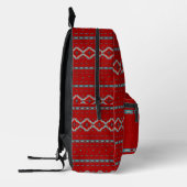 Zuidwest rood & turquoise geometrisch monogram bedrukte rugzak (Links)
