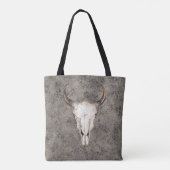 Zuidwest-Rustic Ranch Skull Brown Splatter Draagtas (Achterkant)