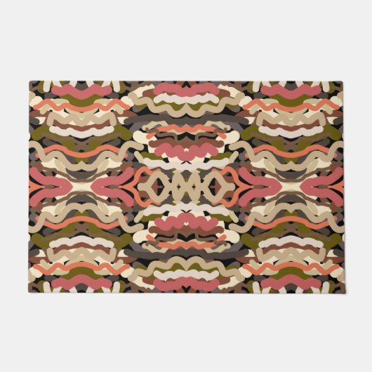 Zuidwest Squigggly Wiggly Earth Toon Abstract Deurmat (Voorkant)