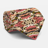 Zuidwest Squigggly Wiggly Earth Toon Abstract Stropdas (Opgerold)