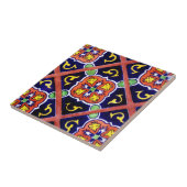 Zuidwest Tile Cobalt Blue Oranje Yellow Tegeltje (Zijkant)