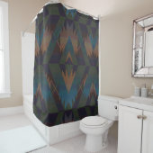 Zuidwest Tribal Pattern Douchegordijn (In situ)