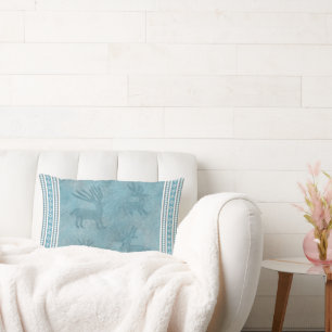 Zuidwest Winter Deer, Sneeuwvlokken, Pine Trees Kussen