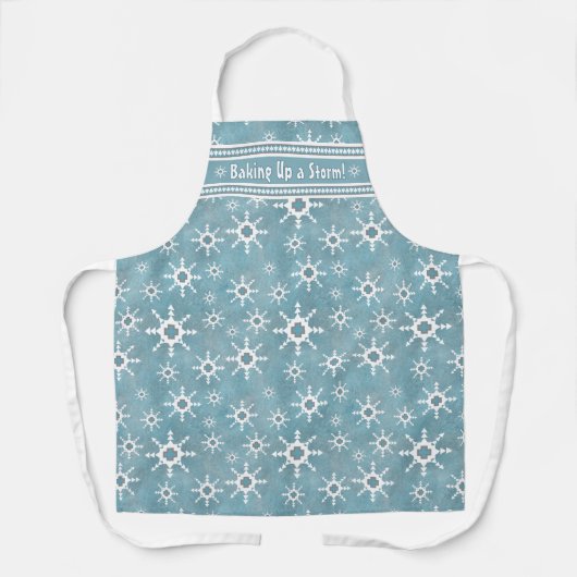 Zuidwest Winter Snowflake Pine Gepersonaliseerd Bl Schort (Voorkant)
