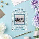 Zuidwest Winter Snowflakes Custom Wenskaart Acryl Uitnodigingen (Insitu (Huwelijk))