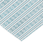 Zuidwest Winter Snowflakes Pines gestreept blauw Lange Tafelloper (Hoek)