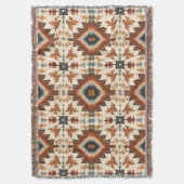 zuidwestelijk geometrisch diamantpatroon deken (Voorkant Verticaal)