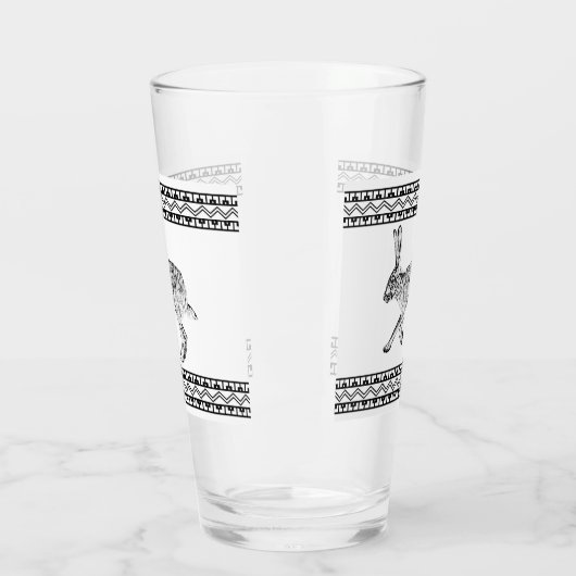 Zuidwestelijk jasje zwart en wit geometrisch glas (Links)